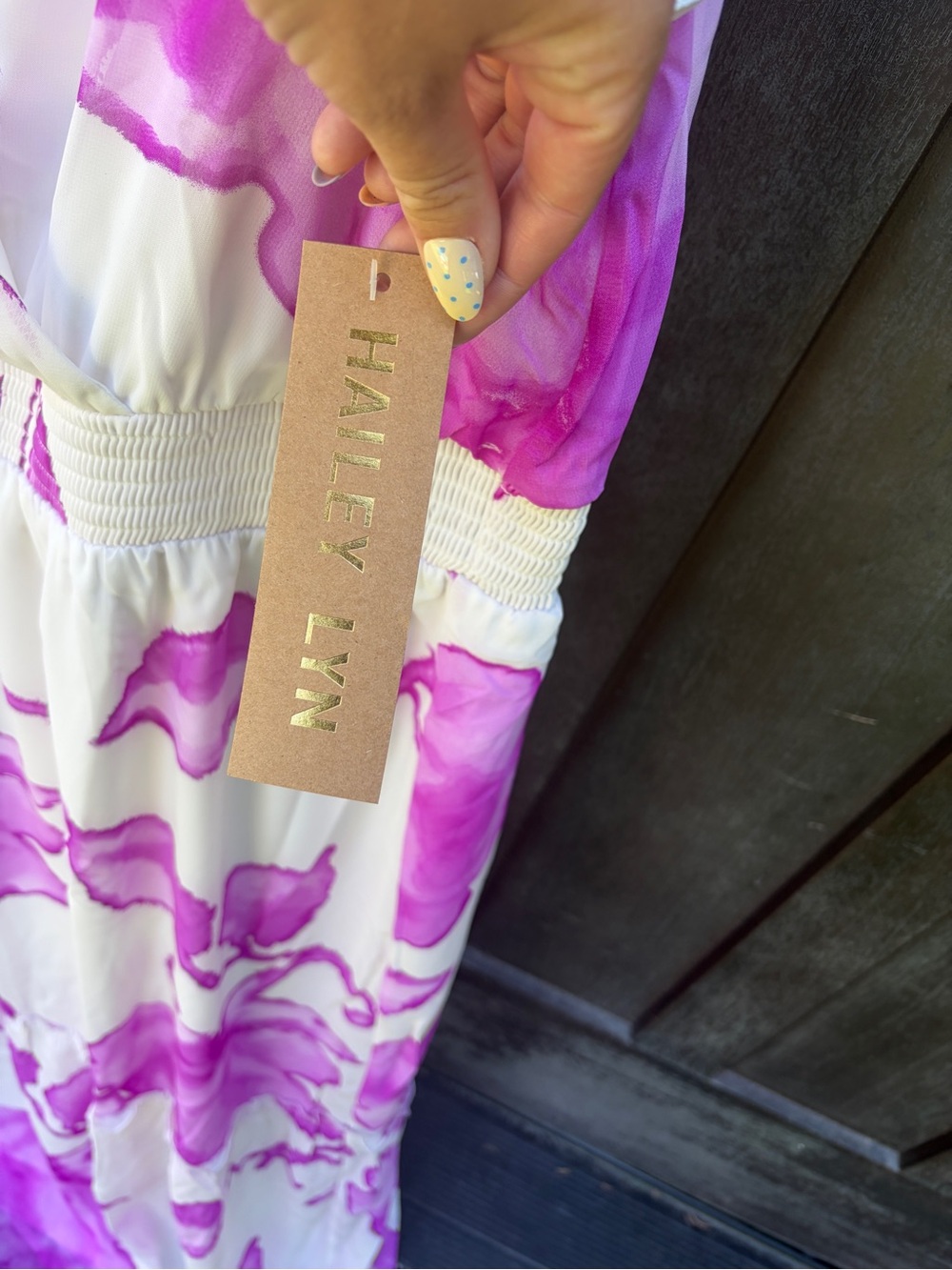 NWT Hailey Lyn Pink Floral Faux Wrap Maxi Dress 3X Plus Size - Picture 5 of 9